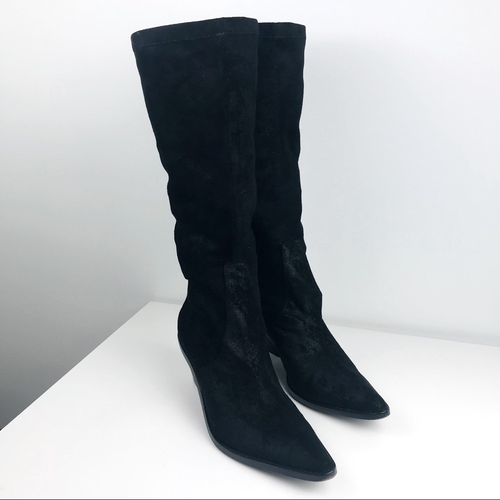Donald J. Pliner Black Jokla Stretch Boots